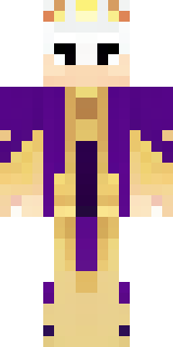 a young king in an ermine-trimmed purple cloak and gold crown
