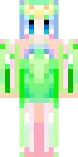 a spring fairy in a petal dress with translucent wings