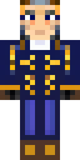 an airship captain in a navy coat with copper gadgets