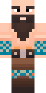 a viking warrior in fur and iron with a braided beard