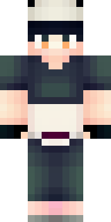 a sushi master in a dark apron with a headband