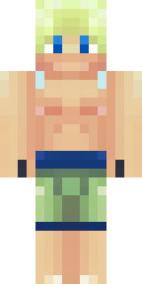 a summer surfer in board shorts with sun-bleached hair