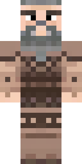 a viking warrior in fur and iron with a braided beard