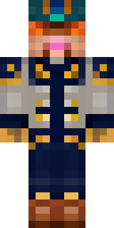an airship captain in a navy coat with copper gadgets