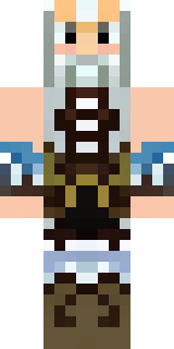 a frost viking in white furs and a horned helm