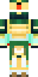 a jade samurai in green and gold ceremonial armor