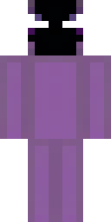 an enderman-inspired figure, tall and black with purple eyes
