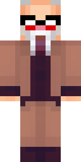 a friendly villager librarian in brown robes with glasses