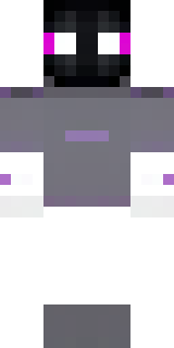 an enderman-inspired figure, tall and black with purple eyes