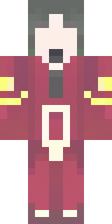 a fire mage in crimson robes with burning orange sleeves