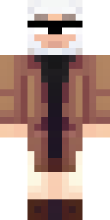 a friendly villager librarian in brown robes with glasses