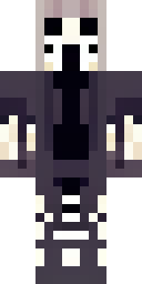 a necromancer in tattered black robes with a bone mask