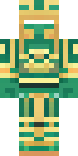 a jade samurai in green and gold ceremonial armor