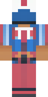 a masked hero in a sleek red and blue suit with a chest emblem