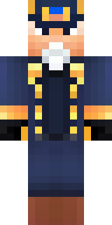 an airship captain in a navy coat with copper gadgets