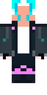 a cyberpunk mercenary in a black jacket with neon-pink circuitry