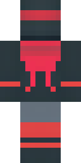 a shadow ninja in matte black with a red scarf