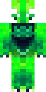 a dragon hybrid with green scales, horns and a spined tail