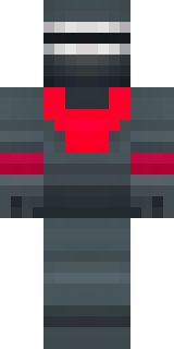 a shadow ninja in matte black with a red scarf