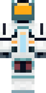 a mecha pilot in a white flight suit with a segmented helmet