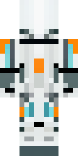 a mecha pilot in a white flight suit with a segmented helmet