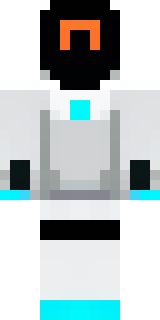 a sleek white service robot with a single cyan sensor