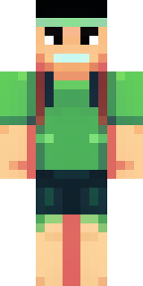 a farmer villager in a straw hat with a green apron