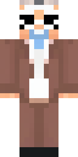 a friendly villager librarian in brown robes with glasses