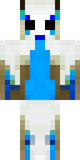 a snow fox spirit in white fur with blue markings
