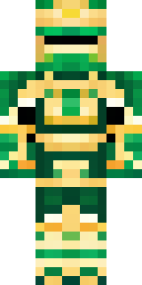 a jade samurai in green and gold ceremonial armor