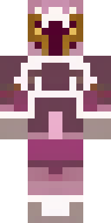 a nether hunter in crimson hide with glowing gold trim