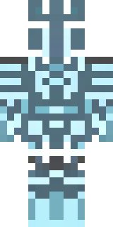 a frost knight in ice-blue armor rimed with snow