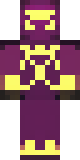 a nether hunter in crimson hide with glowing gold trim