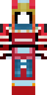 a samurai in red lacquered armor with a horned helmet