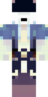 a ghostly pirate with pale skin and a tattered blue coat