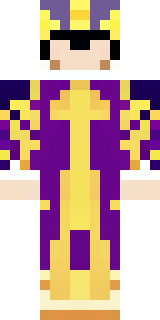 a young king in an ermine-trimmed purple cloak and gold crown