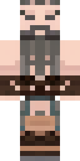 a viking warrior in fur and iron with a braided beard