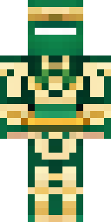 a jade samurai in green and gold ceremonial armor