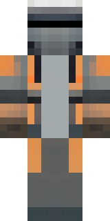 a battle-worn pilot in orange plating with scorch marks