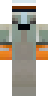 a battle-worn pilot in orange plating with scorch marks