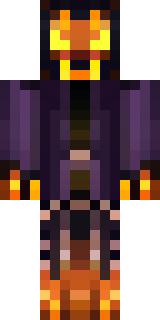 a Halloween pumpkin-headed figure in a dark cloak