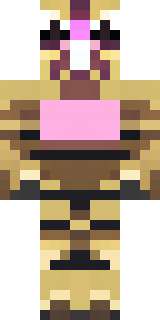 a piglin brute in gold armor with a snout and tusks