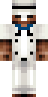a cheerful chef in a white coat and tall hat with a wooden spoon