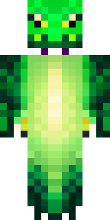 a dragon hybrid with green scales, horns and a spined tail