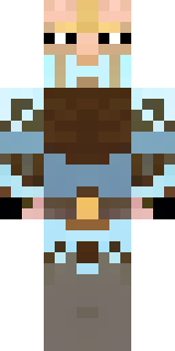 a frost viking in white furs and a horned helm