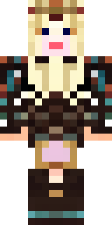 a shieldmaiden in leather armor with war paint
