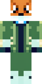 an anthropomorphic fox in a green explorer jacket