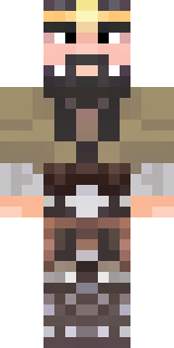 a viking warrior in fur and iron with a braided beard