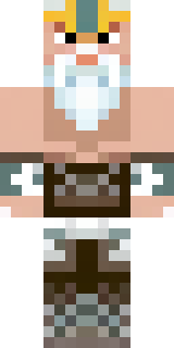 a frost viking in white furs and a horned helm