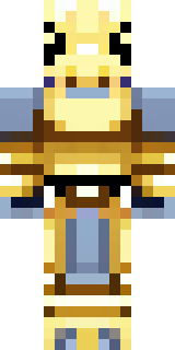a piglin brute in gold armor with a snout and tusks